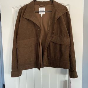 Corduroy Brown Boxy Jacket | Size Medium | Avec Les Filles
